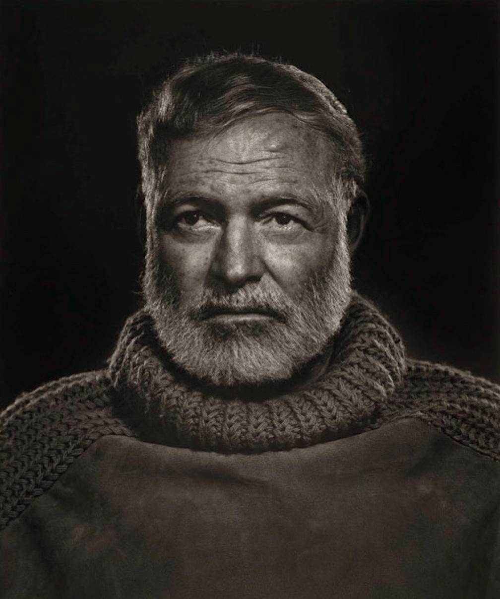 Yousuf Karsh Black and White Photograph - Ernest Hemingway, 1957
