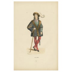 Jugendliche Eleganz: Die Kleidung eines jungen Gentleman im "Costume du Moyen Âge", 1847
