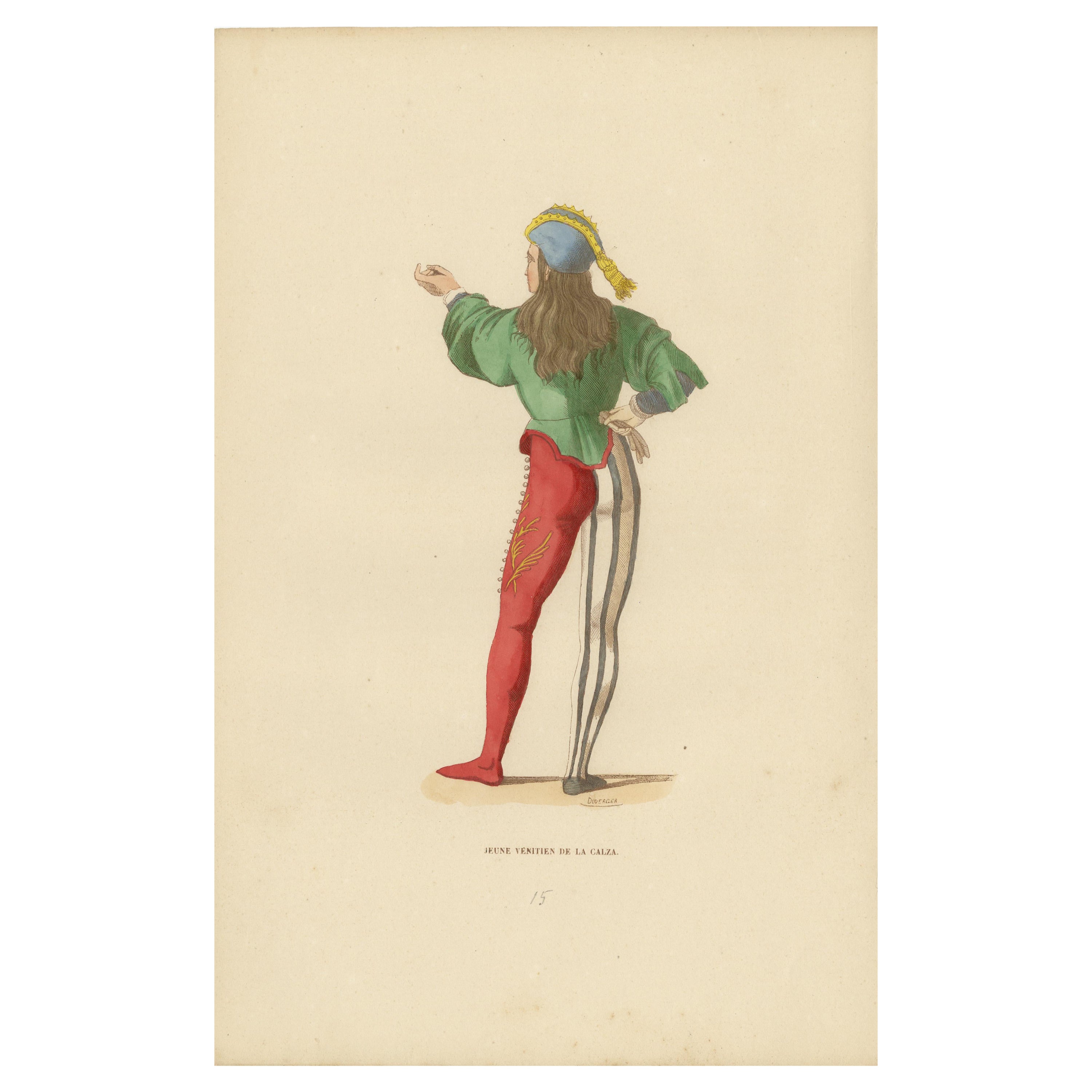 Extravagance jeune : Membre du Calza vénitien, 1847 en vente