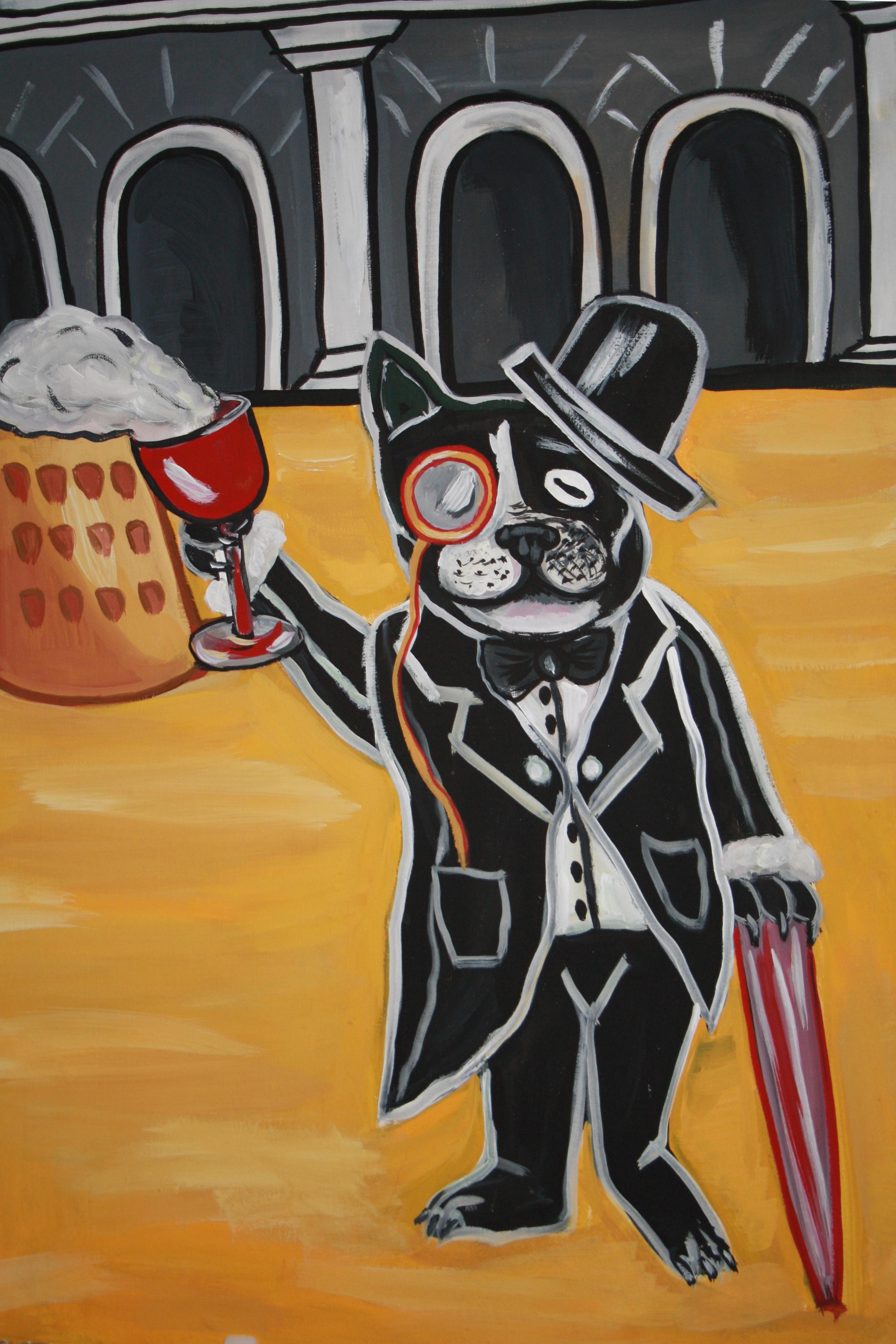 Svejk And The Beer - Painting by Yovana Dimitrova