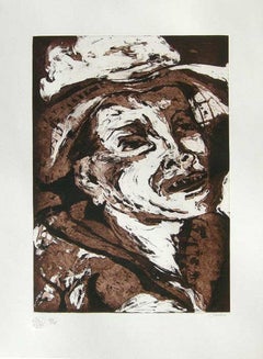 Yovani Bauta, ¨Vendedor de ilusiones¨, 2011, Engraving, 24x18.1 in