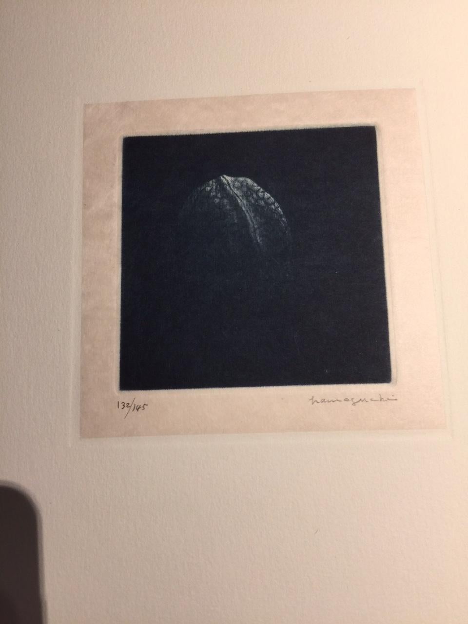 YOZO HAMAGUCHI (1909-2000) 

AMBER WALNUT, 1982-89
Color Mezzotint; Chine Colle on Rives BFK
3 5/8 x 3 5/8 inches (Plate)
4 7/8 x 4 7/8 inches (Chine Paper)
14 1/8 x 10 3/4 inches (Rives Paper)
Signed in Pencil Lower Right
Numbered 120/145 Lower