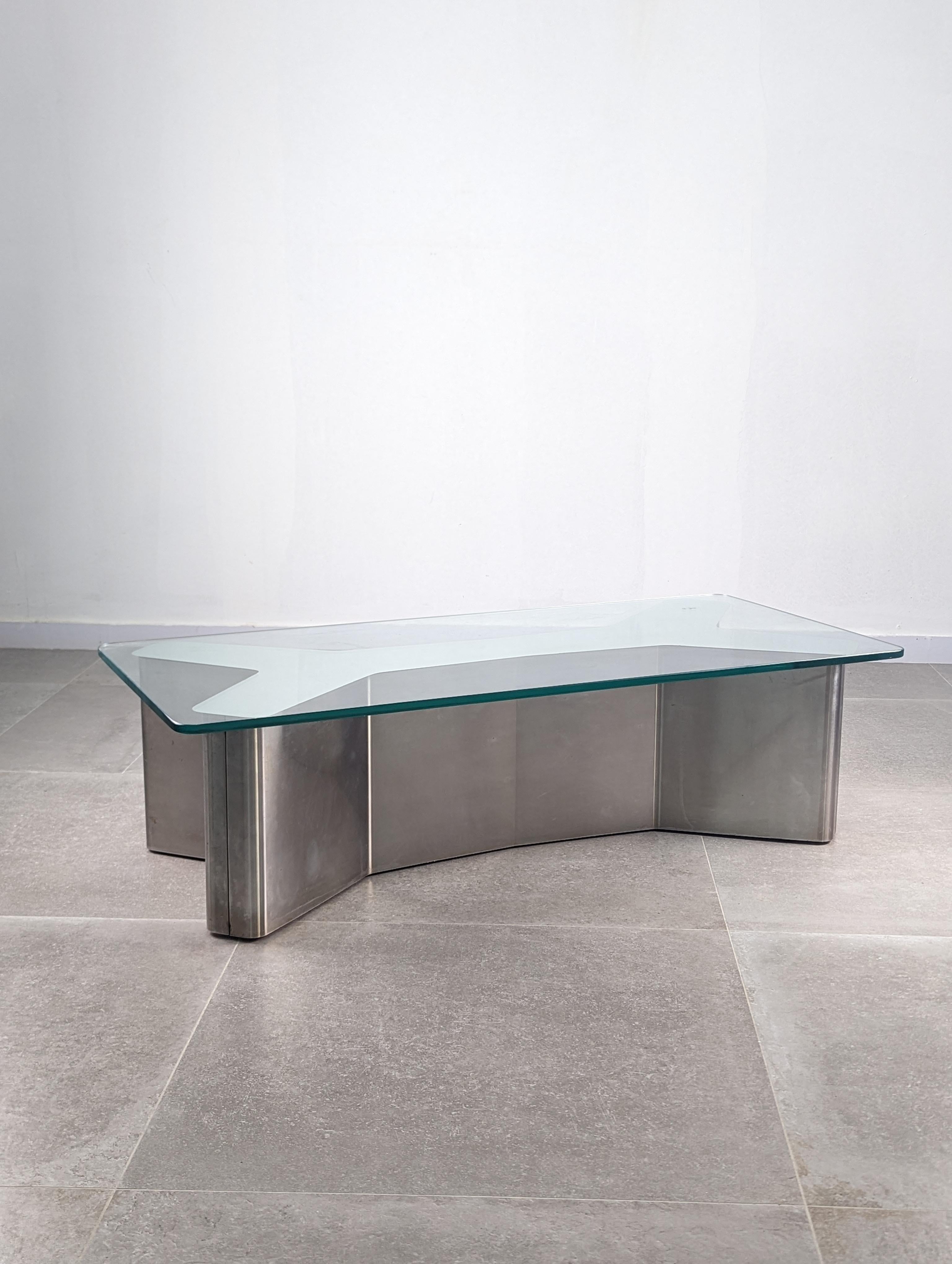 Ypsilon stainless steel table 1970s For Sale 4