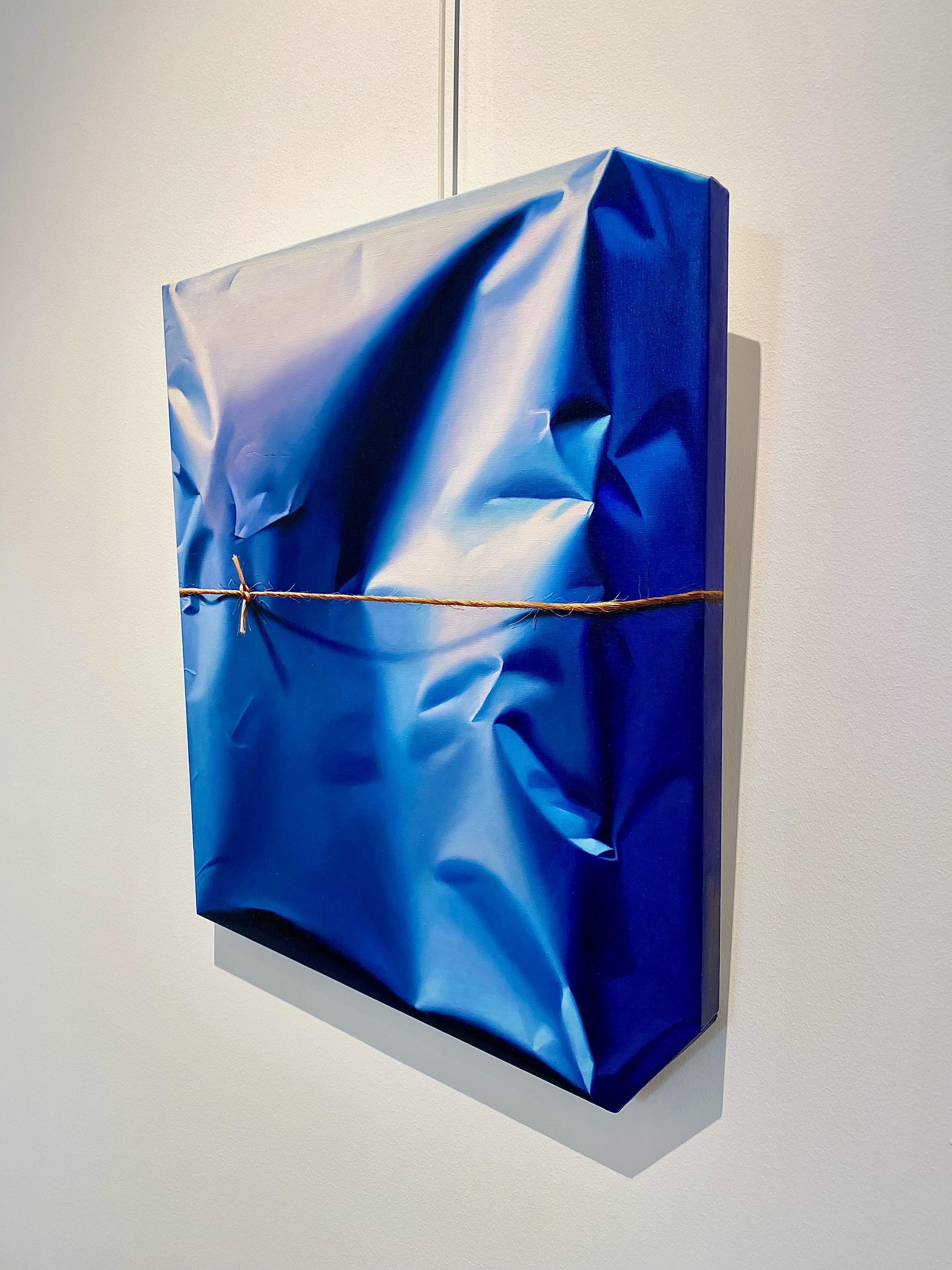 théories de la perspective de base - Bleu Figurative Painting par Yrjö Edelmann