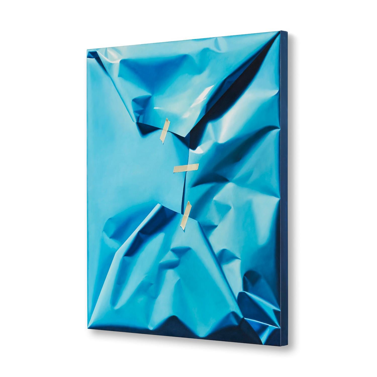 Oceano Blu Imballato - Painting Realismo di Yrjö Edelmann