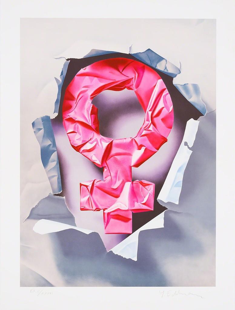 Female power wrapped in pink    - Print by Yrjö Edelmann