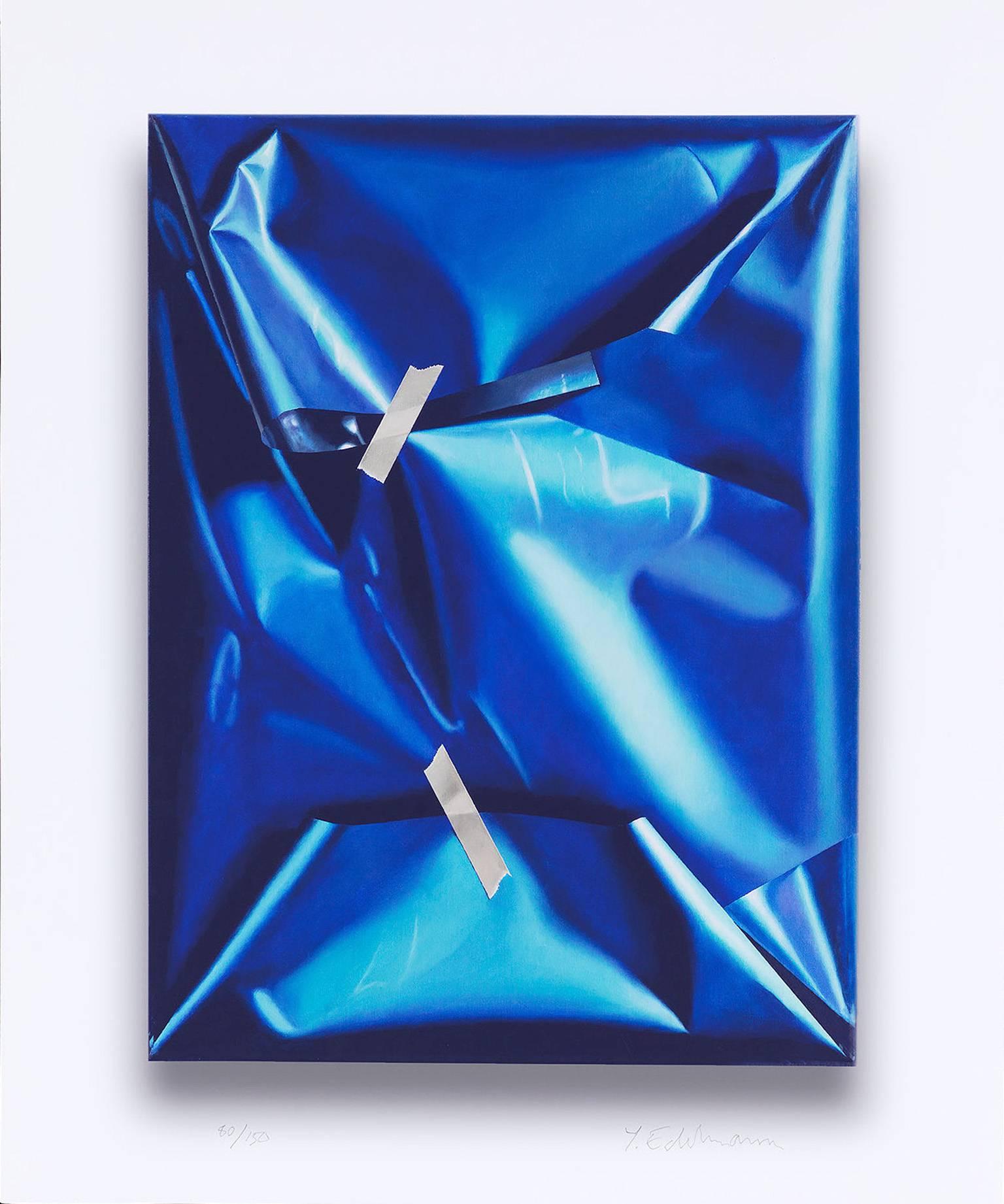 Yrjö Edelmann Figurative Print - Repetitive sensations of Yves Klein Blue II