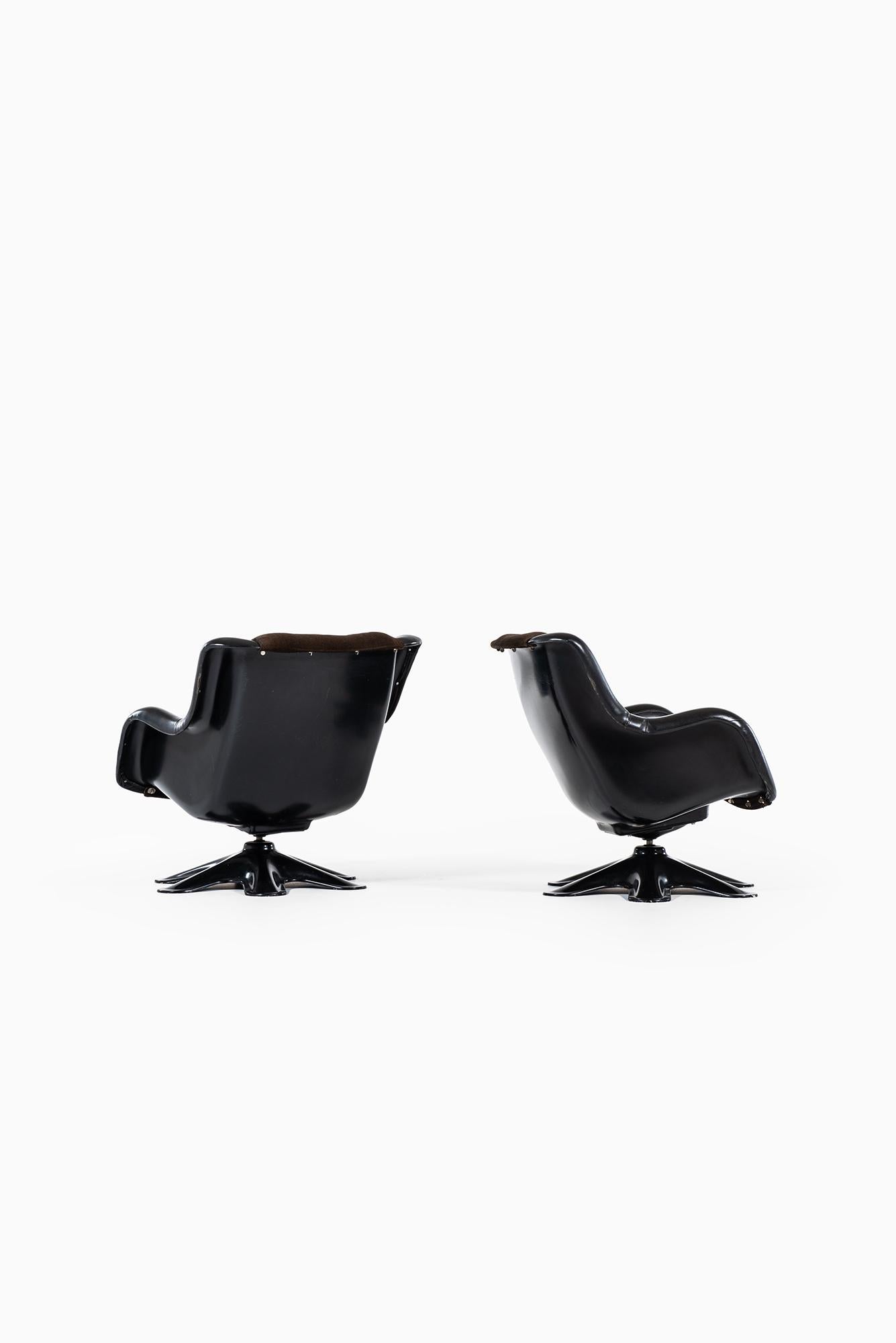 Fauteuils Yrjö Kukkapuro Modèle 418 Produit par Haimi en Finlande État moyen - En vente à Limhamn, Skåne län