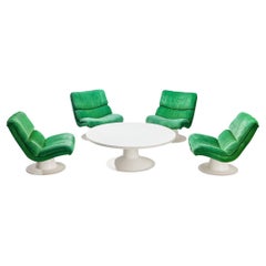 Yrjö Kukkapuro for Haimi Finland 'Saturnus' Lounge Chairs and Coffee Table 
