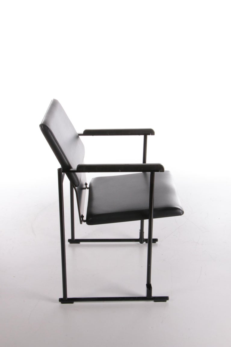 Yrjö Kukkapuro Leather Dining Chair Made by Avarte, Finland 1970 For Sale 1