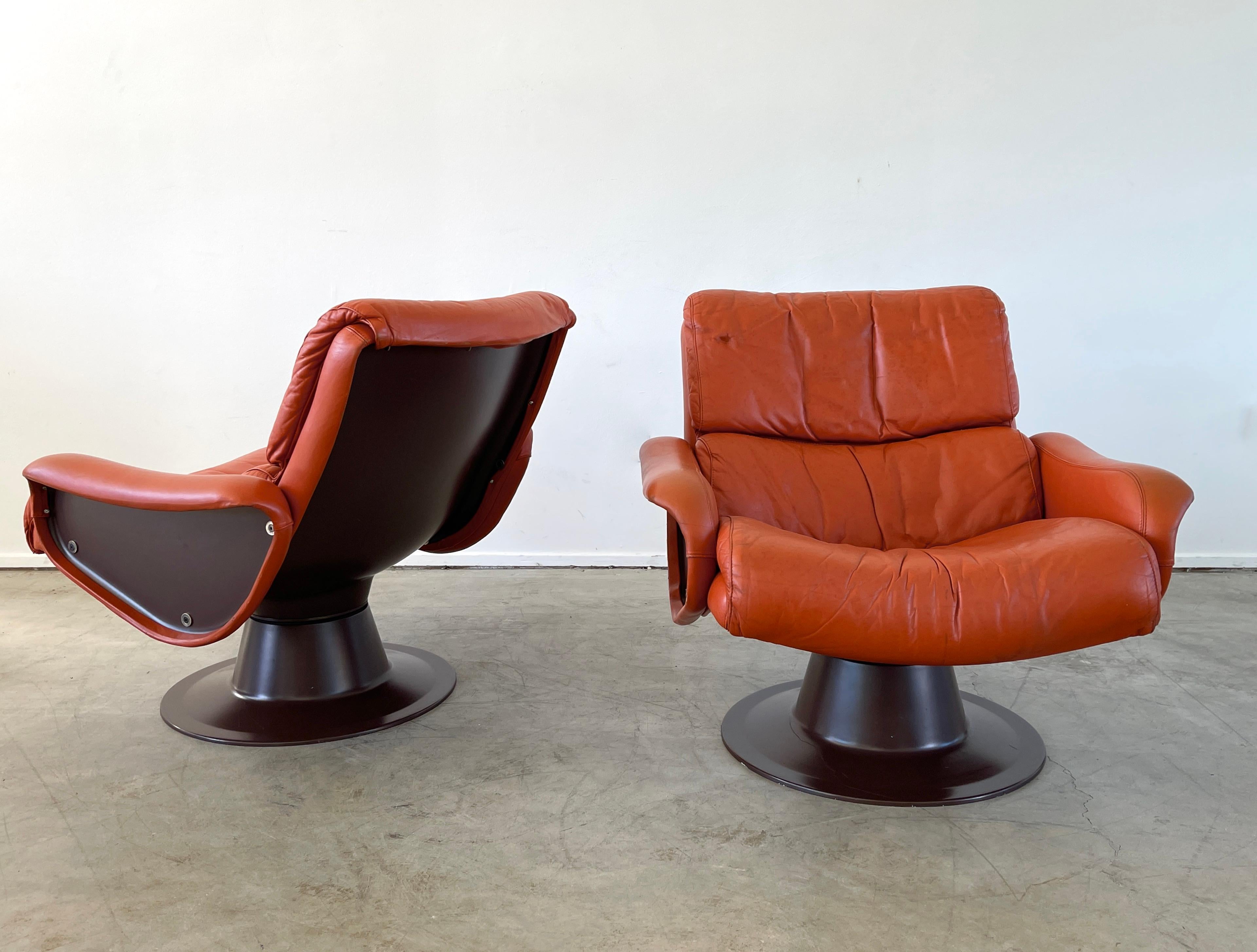 Mid-20th Century Yrjö Kukkapuro Lounge Chairs For Sale