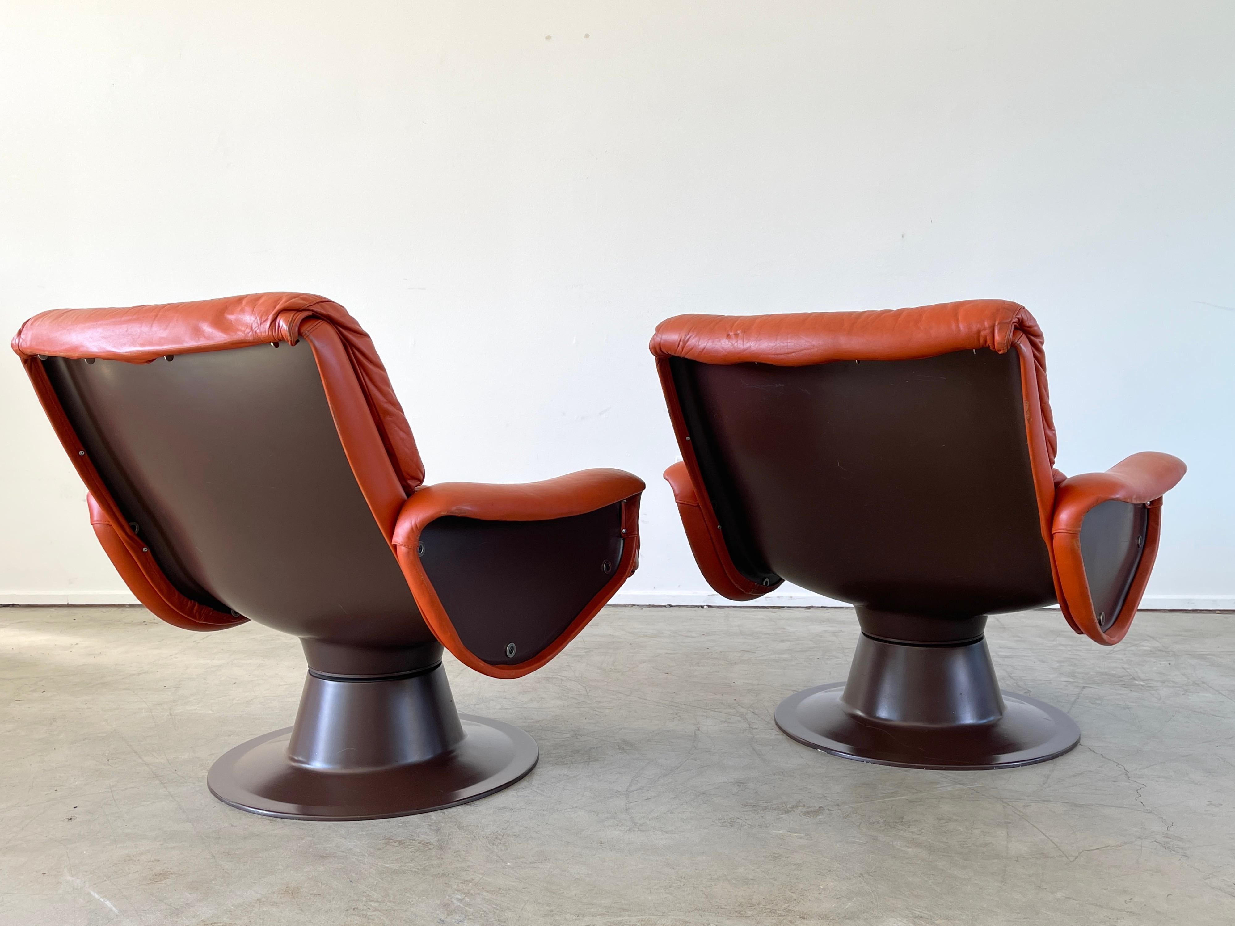 Steel Yrjö Kukkapuro Lounge Chairs For Sale