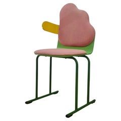 Chaise "nuage" postmoderne Yrjö Kukkapuro en rose, jaune et vert, Avarte 1980