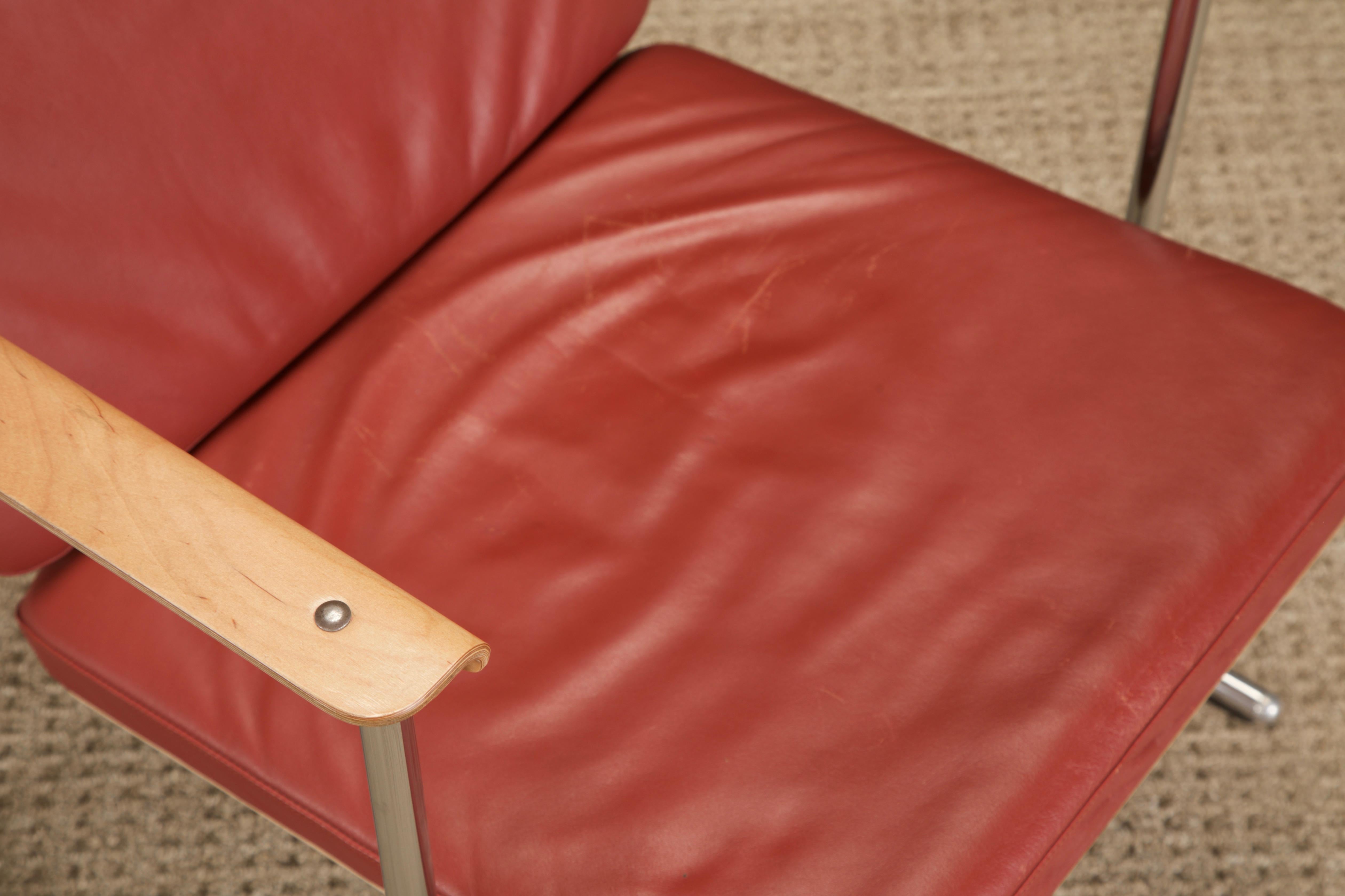 Yrjö Kukkapuro 'Skaala' Leder-Lounge-Stühle für Avarte, Finland, 1970er Jahre im Angebot 5