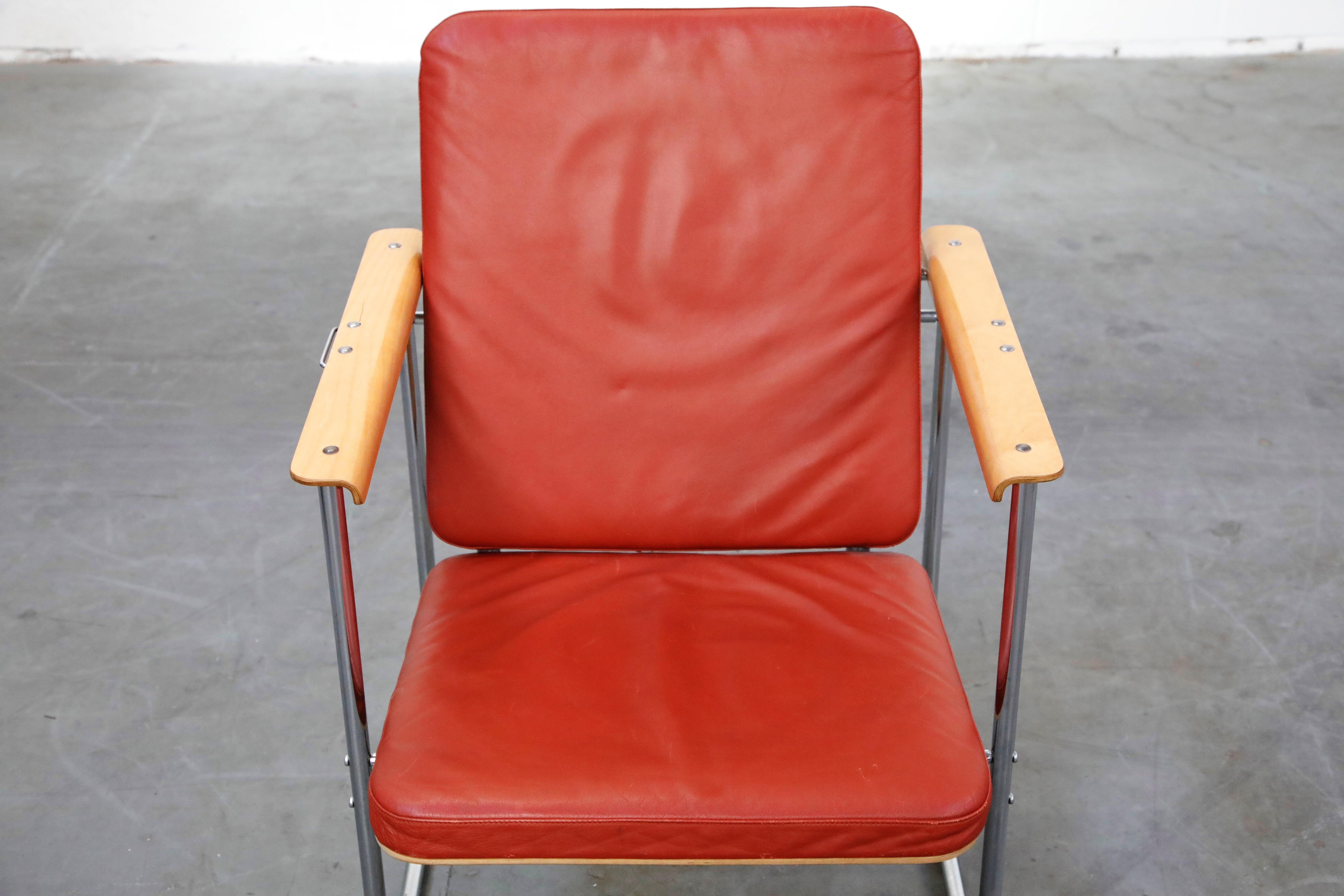 Yrjö Kukkapuro 'Skaala' Leather Lounge Chairs for Avarte, Finland, 1970s For Sale 1