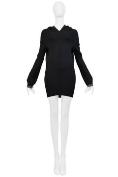 Y’s 2000 By Yohji Yamamoto Black Wool Sweater With Hood