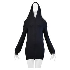 Y’s 2000 By Yohji Yamamoto Black Wool Sweater With Hood