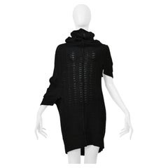 Y's 2004-05 By Yohji Yamamoto Schwarzer Kabelstrickpullover mit asymmetrischen Ärmeln