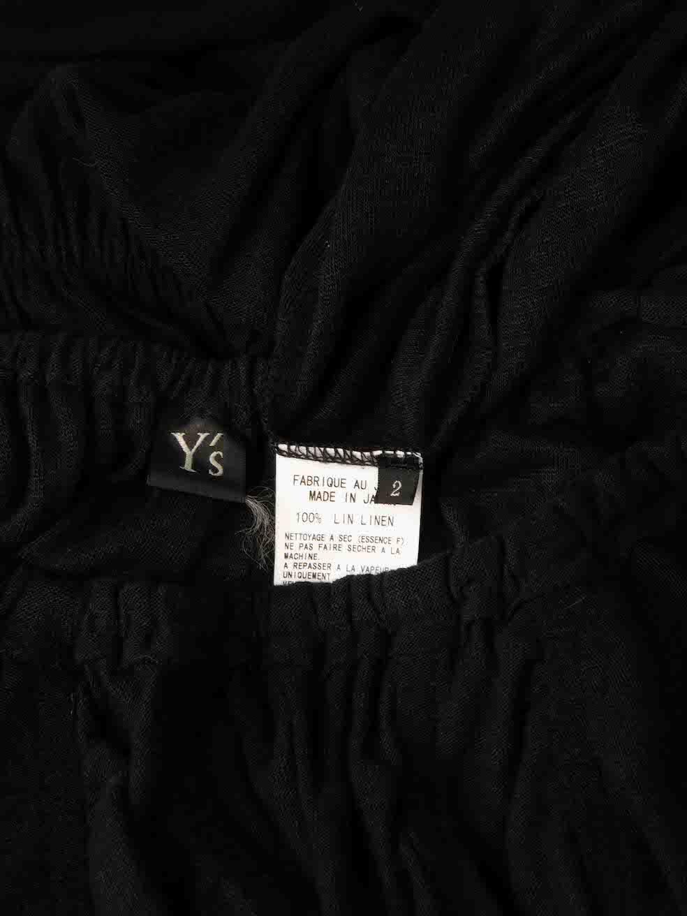 Women's Y's Black Ruched Midi Dress Size S For Sale