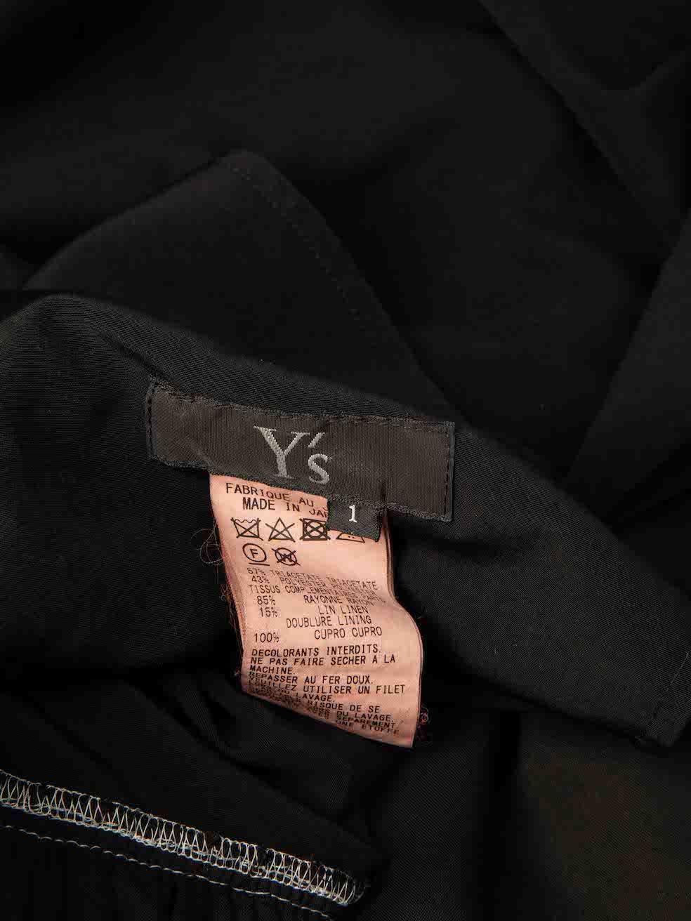 Women's Y's Black Ruffle Skirt Midi Dress Size XS For Sale