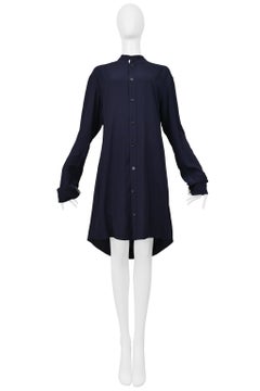 Y's By Yohji Navy Blue Oversized Shirt 2004