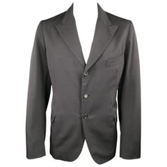 Y's by YOHJI YAMAMOTO 42 JP 4 - Manteau de sport/blazer en laine noir à revers ouvert