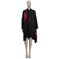 Y'S by YOHJI YAMAMOTO black TIE-DYE Shirt Dress 2 M
