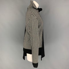 Y's by YOHJI YAMAMOTO Size M Black White Houndstooth Sweater