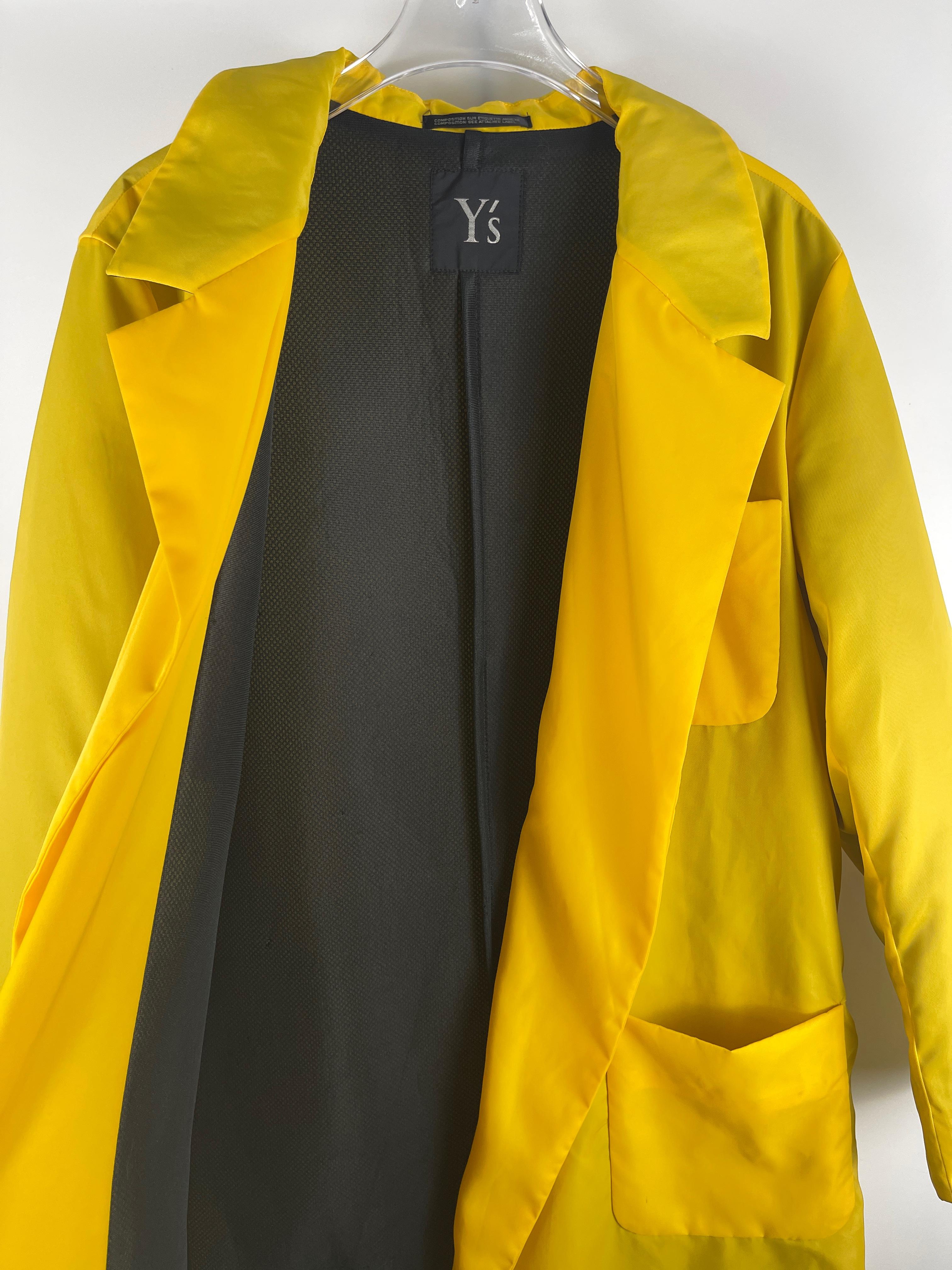 Y's Yellow Puffer Trench Coat For Sale 2