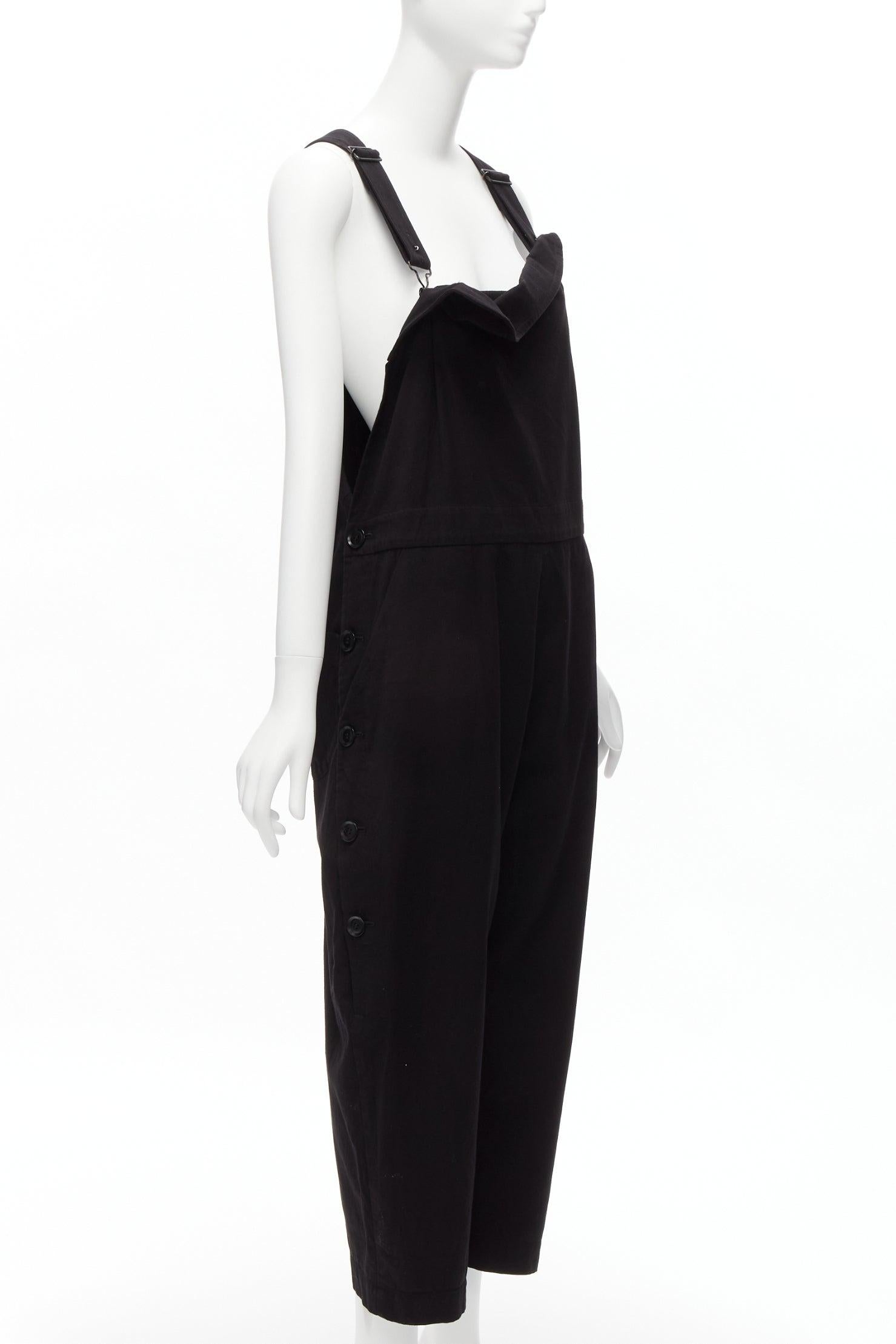 Peto Y'S YOHJI YAMAMOTO negro de algodón con botones laterales y entrepierna caída JP1 S. Negro en venta