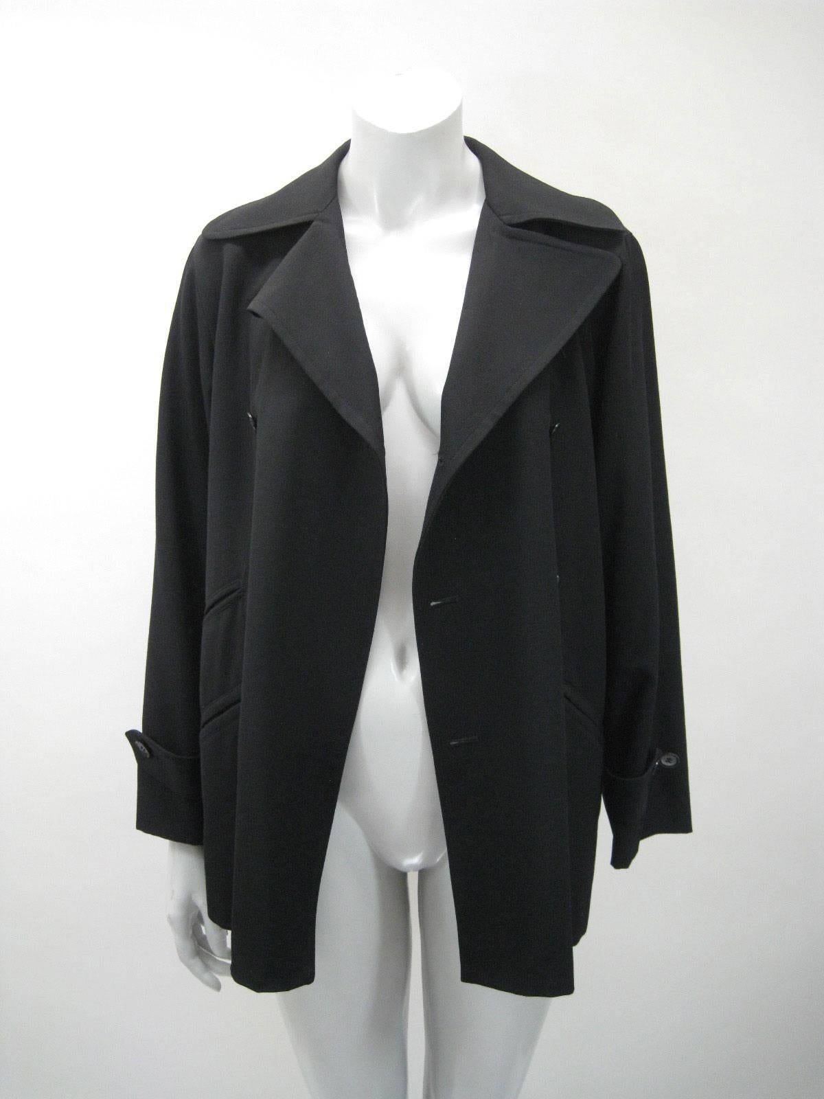 Y's Yohji Yamamoto - Veste noire à double boutonnage Pour femmes en vente