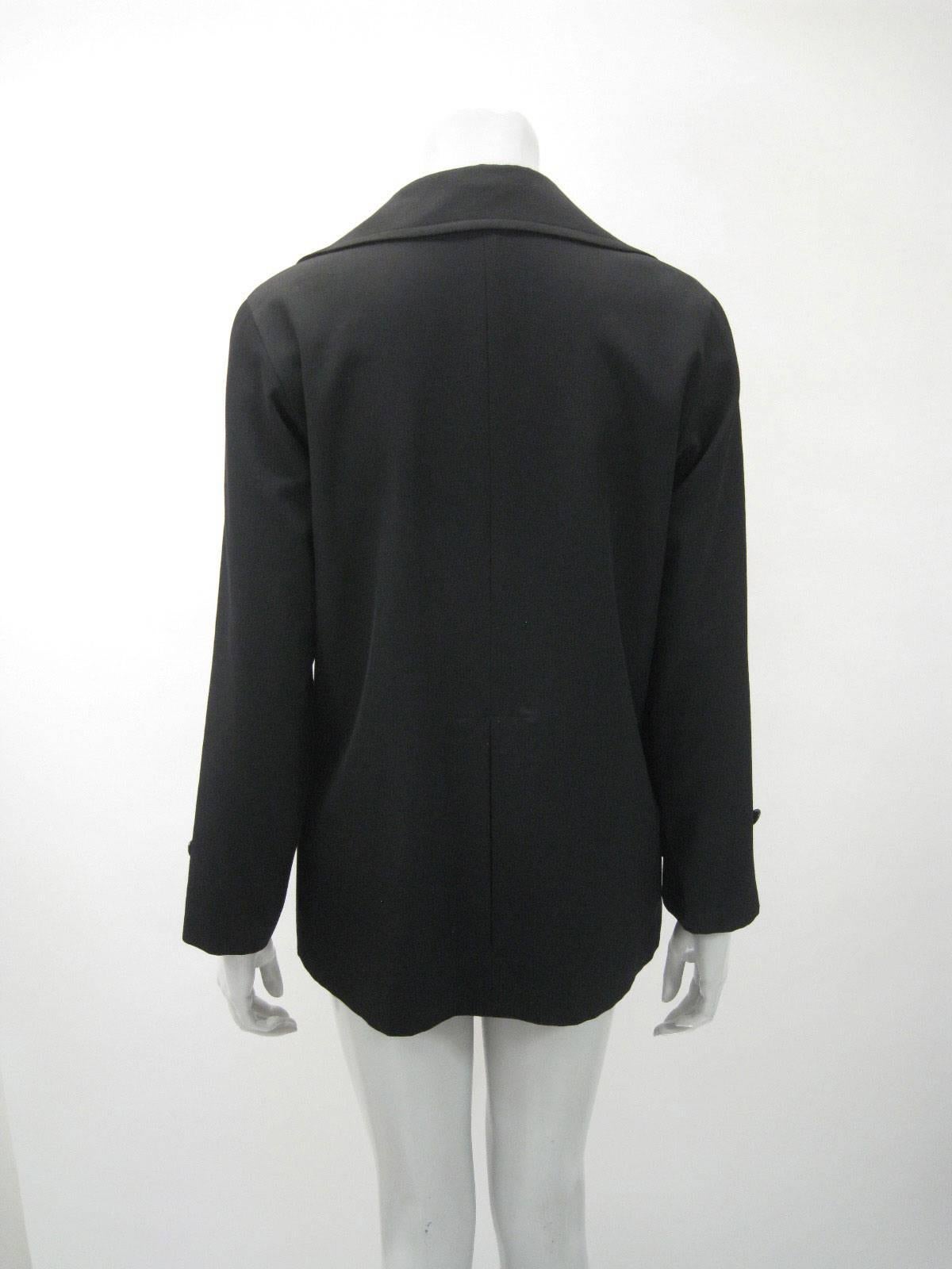 Women's Y's Yohji Yamamoto Black Double Breasted Jacket For Sale