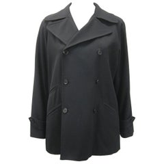 Chaqueta negra de doble botonadura Yohji Yamamoto Y's.