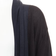 Y'S YOHJI YAMAMOTO charcoal grey cotton silk shawl collar long cardigan JP2 M