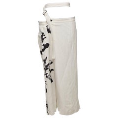 Y
S YOHJI YAMAMOTO cream linen blend black calligraphy print wide pants JP1 S Y
S YOHJI YAMAMOTO cream linen blend black calligraphy print wide pants JP1 S