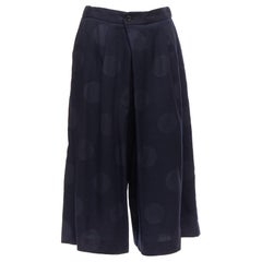 Y'S Yohji Yamamoto Y's Esclusivo pantalone largo a pieghe in lana blu IT38 XS