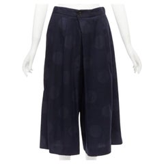 Y'S YOHJI YAMAMOTO Exclusive - Pantalon large plissé en laine bleu marine IT38 XS