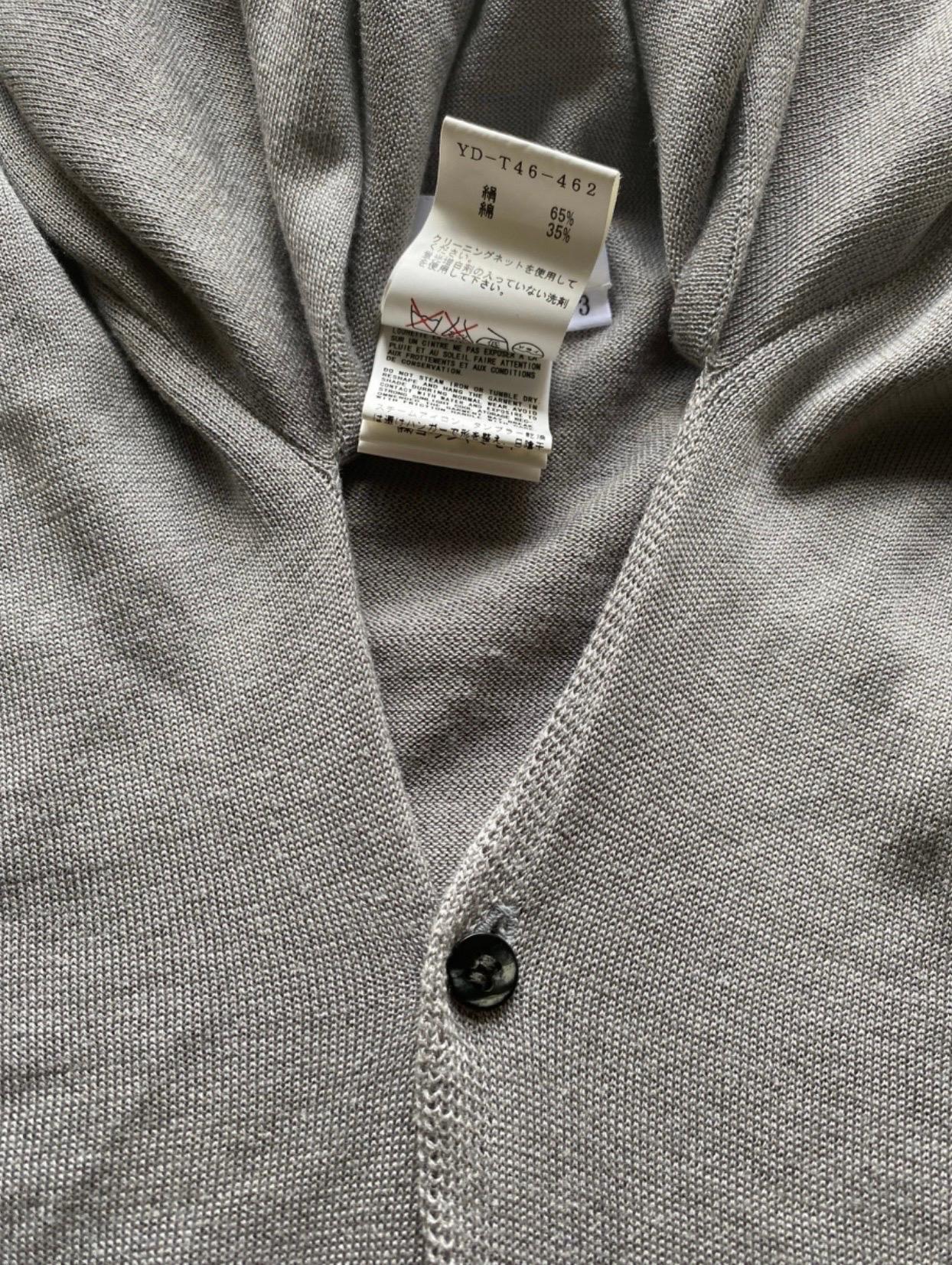Y’s Yohji Yamamoto grey silk Cardigan 1