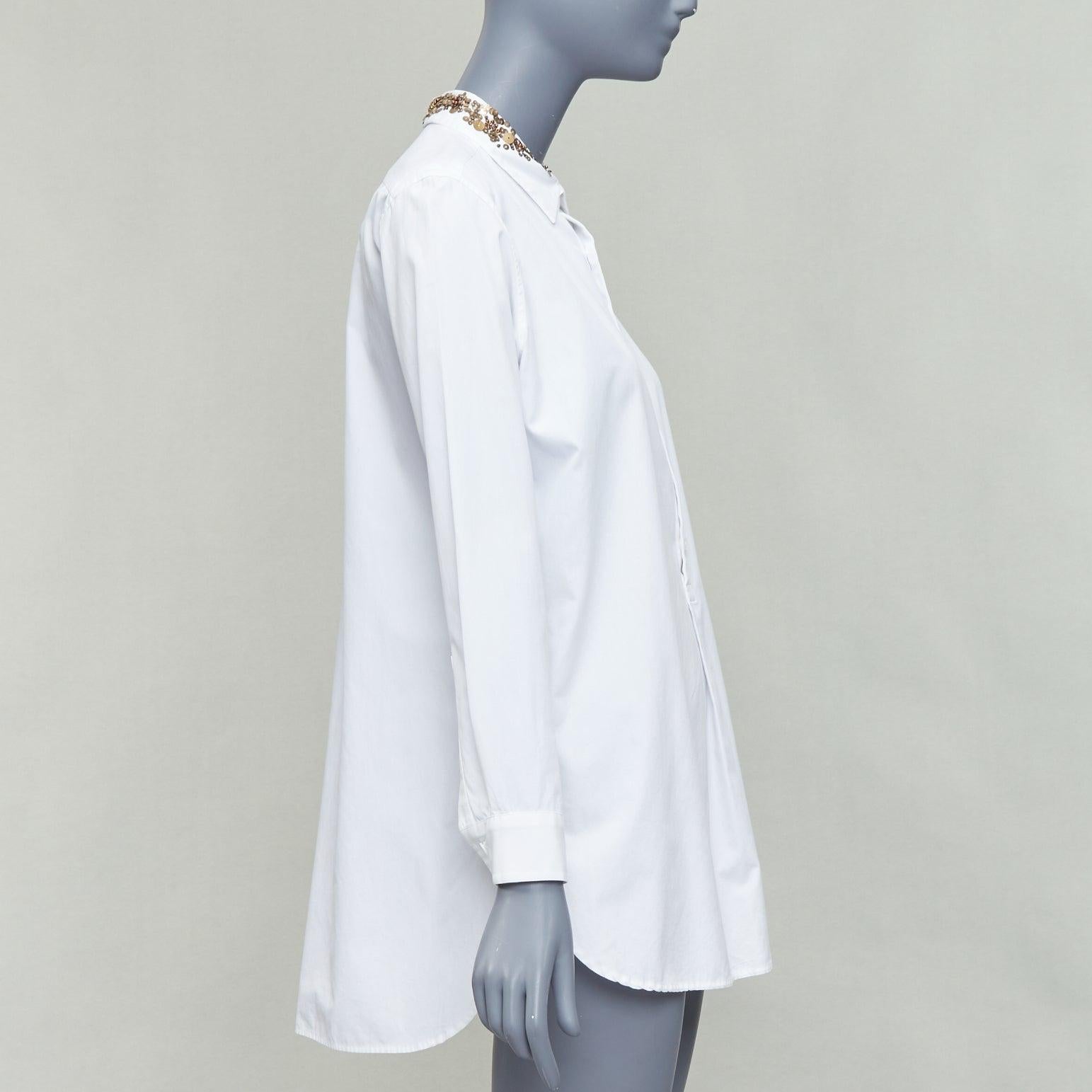 Y'S YOHJI YAMAMOTO camisa popover con cuello de lentejuelas en oro blanco JP1 S en Bueno estado para la venta en Hong Kong, NT