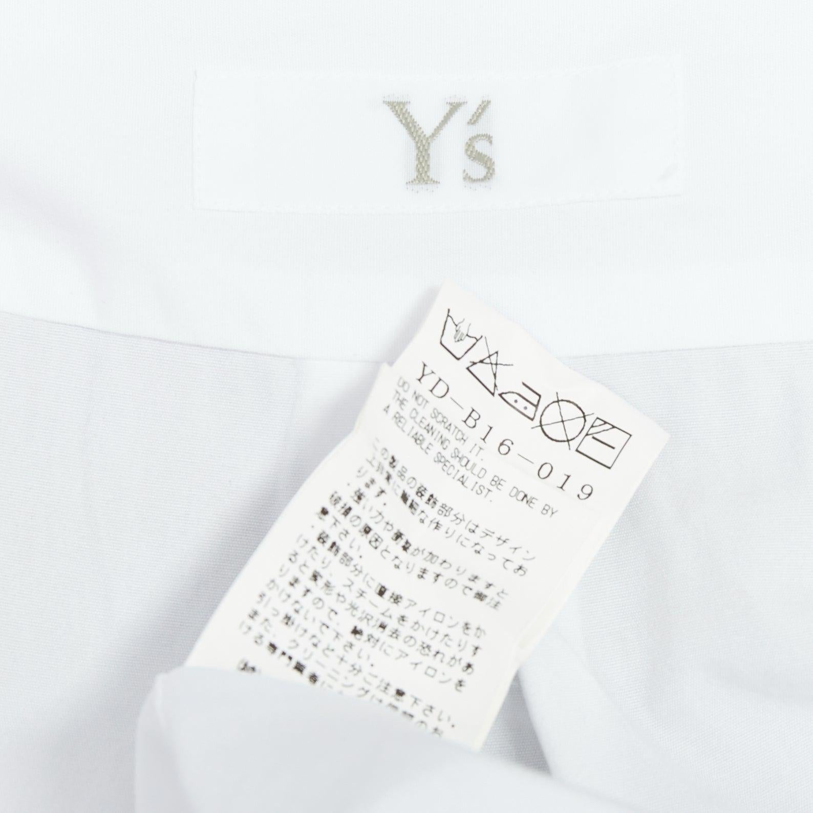 Y'S YOHJI YAMAMOTO camisa popover con cuello de lentejuelas en oro blanco JP1 S en venta 3