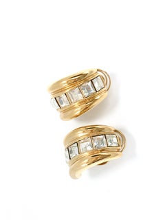 YSL 1980s Vintage Clip on Statement Earrings