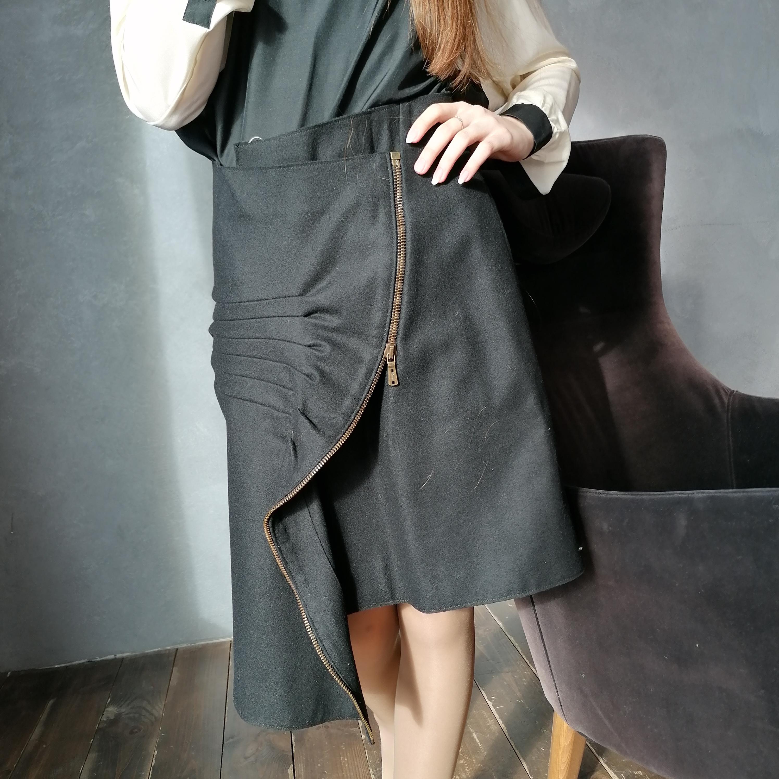 YSL 2008/2009 Fall Yves Saint Laurent wool skirt Stefano Pilati For Sale 5
