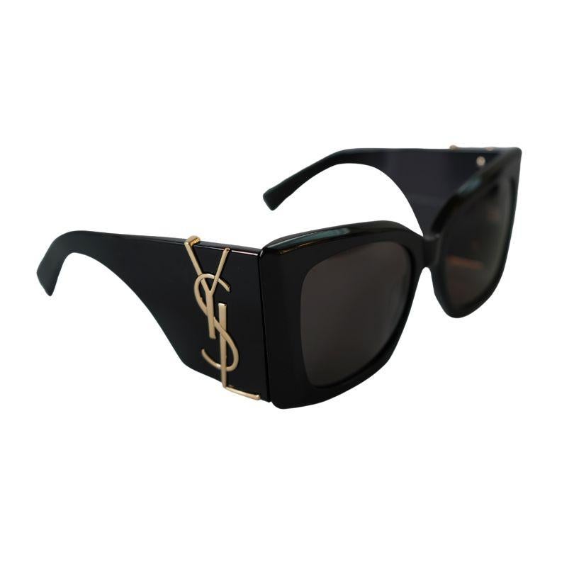 Women's YSL Black BLAZE Oversized Cat eye Saint Laurent Sunglasses