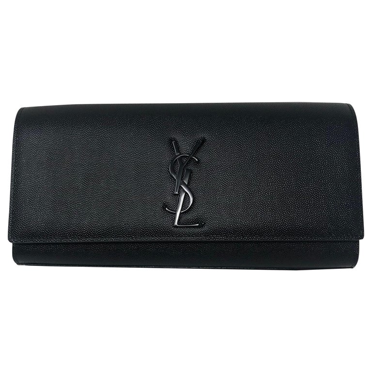 YSL Black Clutch at 1stDibs ysl black on black clutch