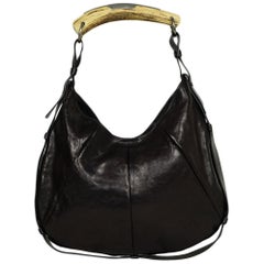 YSL Black Leather Mombasa Horn Bag For Sale at 1stDibs  ysl horn bag, ysl  mombasa horn bag, ysl black leather bag