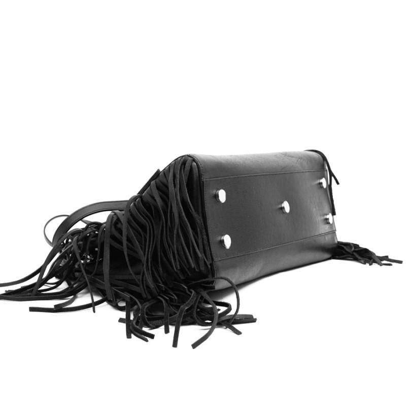 YSL Black Leather Shopping Bag 4