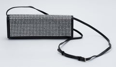 YSL Black Leather Studded Crystal Bag