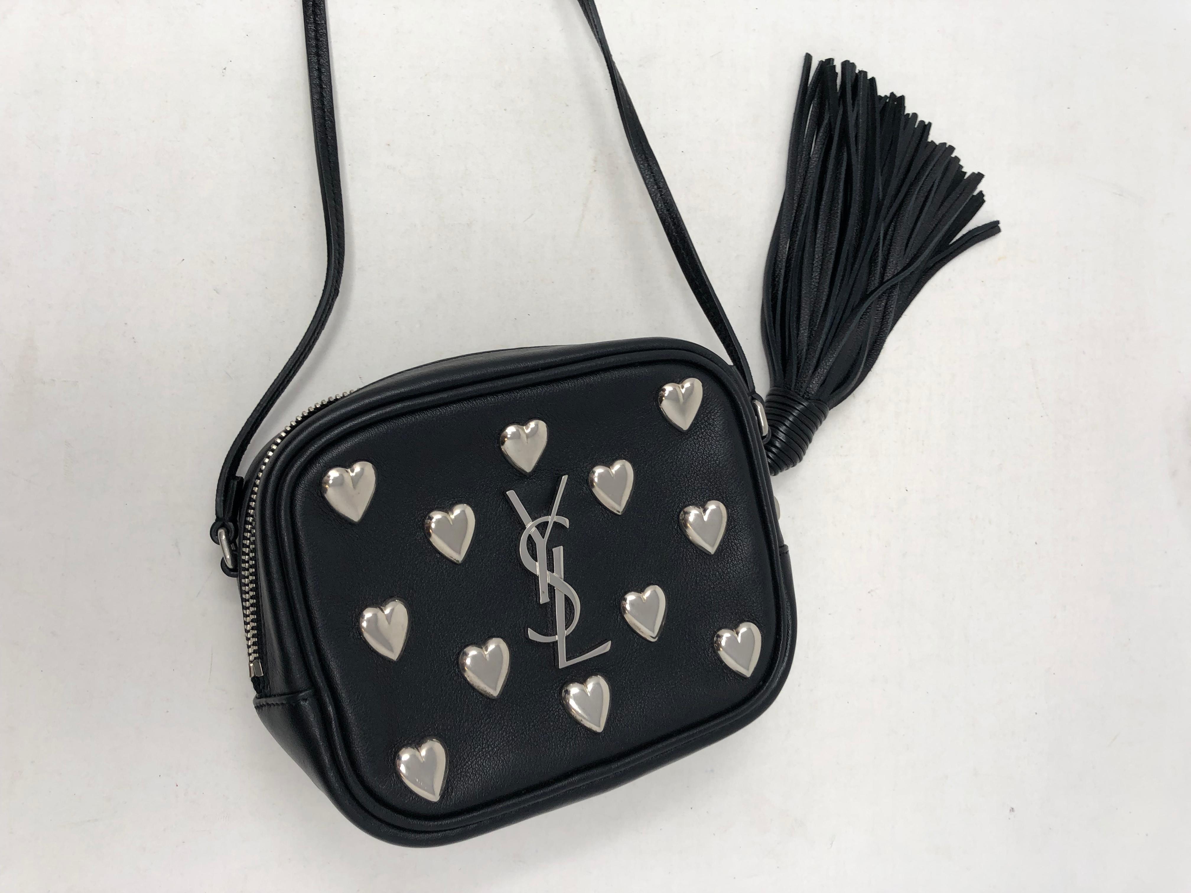YSl Black Mini Hearts Crossbody Bag 3