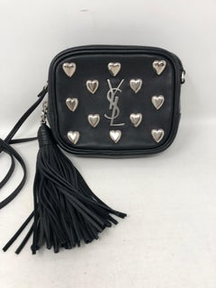 YSl Black Mini Hearts Crossbody Bag
