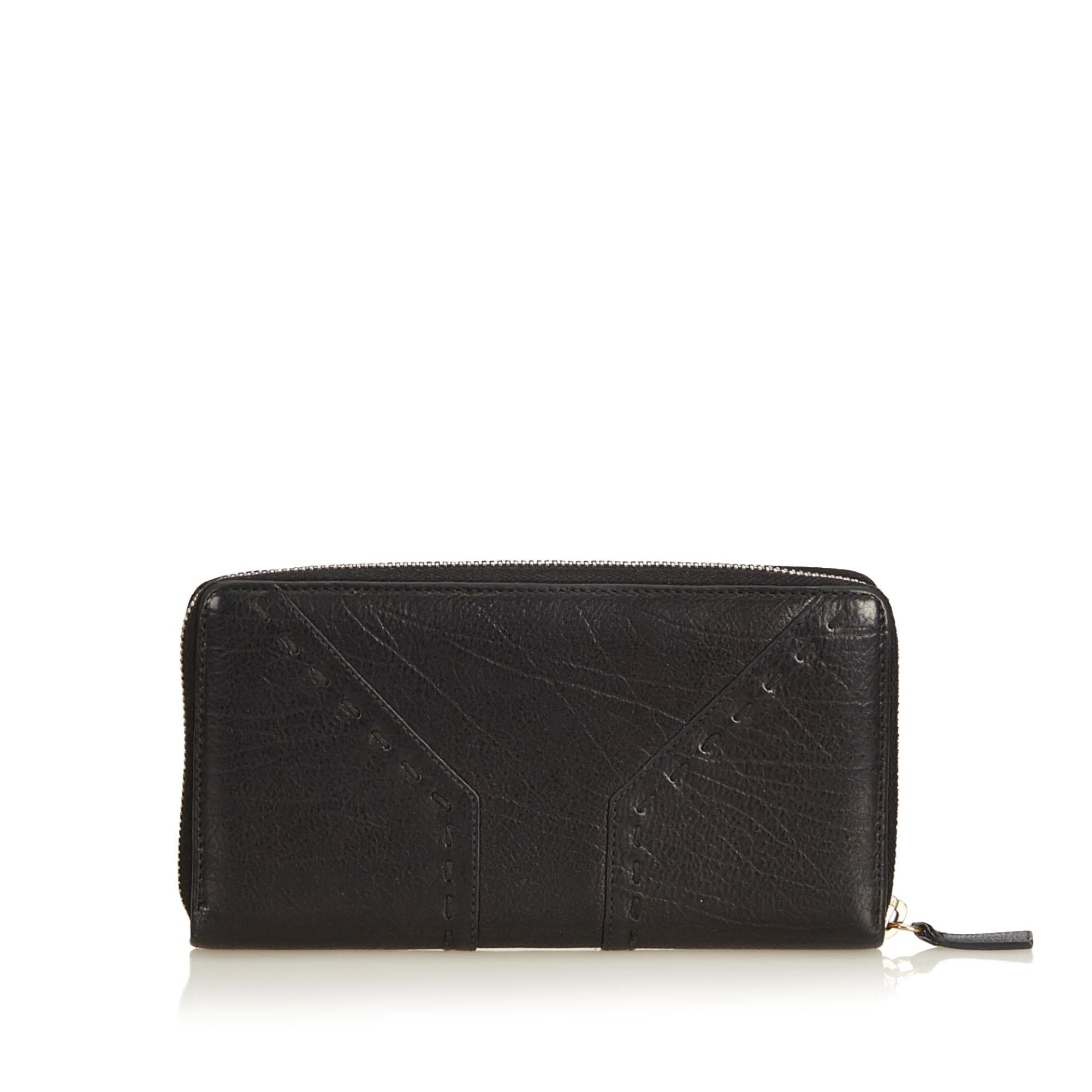 YSL Black Others Leather Muse Wallet France In Good Condition For Sale In Orlando, FL